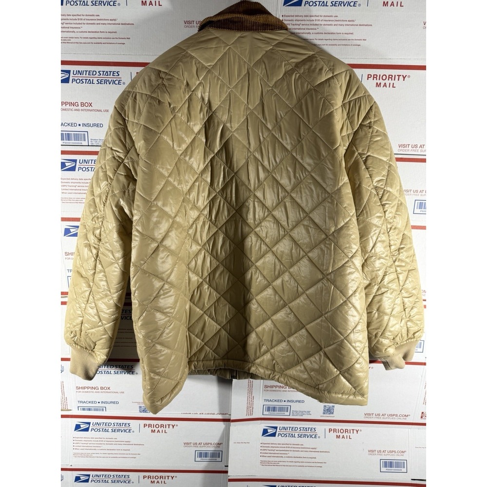 NWT GAP Relaxed Quilted Nylon Jacket Women's Size S Gold Khaki Brown MSRP $110 - Picture 5 of 5
